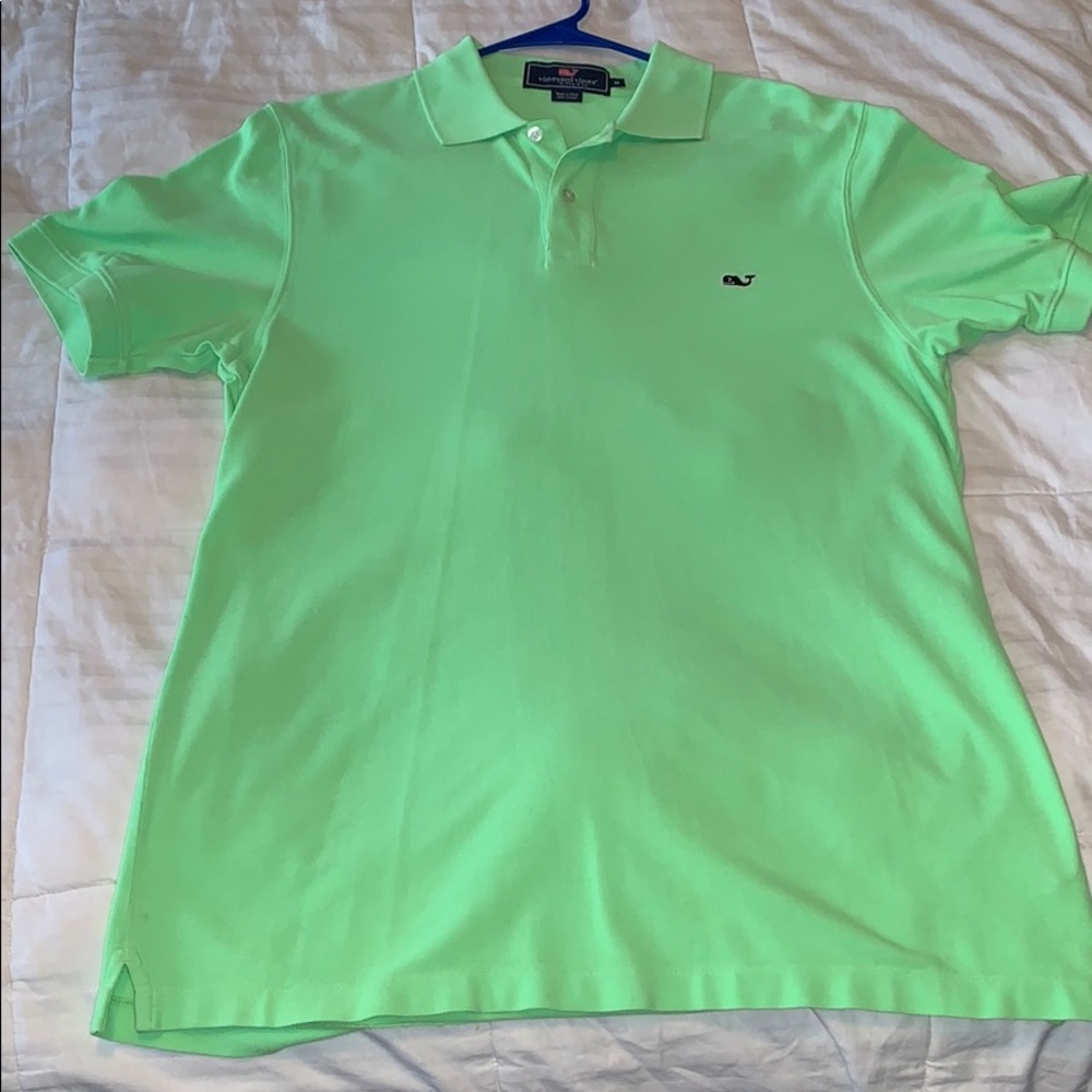 Neon green polo shirt